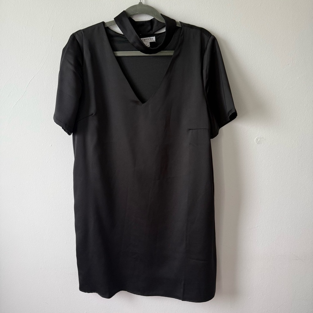 Elegant Black V-Neck Dress